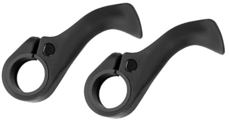 Helilyco Manubrio interno ergonomico per bicicletta, 222 per manubrio mm, nero, 95 x 32 x 30 mm, confezione da 2
