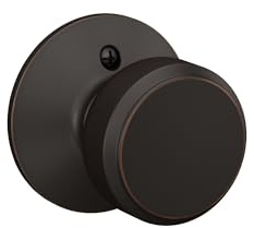 SCHLAGE Knob Non-Turning Lock, Antique Brass (F170 ORB 609)