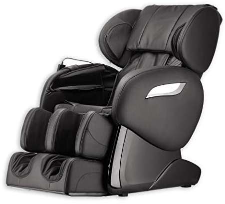 Luxus Massagesessel Shiatsu F2000 Leder schwarz mit Zero Gravity + Rollentechnik Massage + Heizung + Armmassage Sessel für Wohnzimmer günstig schwarzer bequemer Fernsehsessel Ledersessel