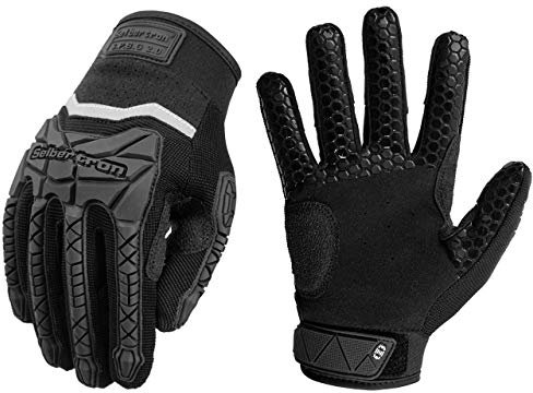 Seibertron S.P.B.G 2.0 Baseball/Softball Schlagmann Batting Super Grip and Protective Handschuhe Gloves for for Jugend/Kinder Black L