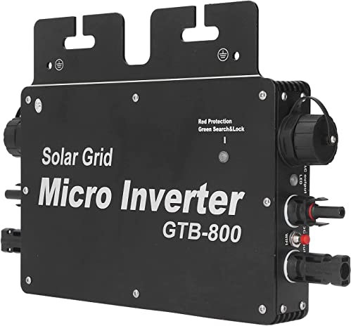 Kcolic Solar Netzeinspeisung Wechselrichter 800W, Max PV Eingangsleistung 2X400 Watt, MPPT/Reine Sinuswellenausgabe/IP65 Wasserdichter Solar Grid Tie Inverter A