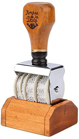 Sello de Rodillo de Número de Dígito, Sello de Fecha de Madera, Sello de Rueda Rodante, Fuente Vintage para DIY, Sello de Tinta para álbum de Recortes, Decoración Artística