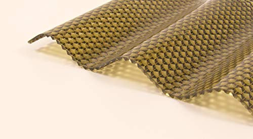 Highlux® Acrylglas-Profilplatte Wellplatte Lichtplatte, 3mm Stark, Sinus 76/18, bronce bronze, Wabe 1045mm x 4500mm