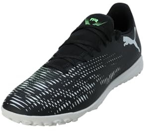 PUMA Unisex Future 8 Play TT Fussballschuh, Black Silver-Fluo Green, 44 EU