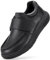 FitVille Chaussure Diabetique Homme Extra Large Mocassins en Cuir Pieds Large Casual Chaussures de Marche Homme Scratch pour Pieds Enflés au Travail Noir 45 EU X-Large