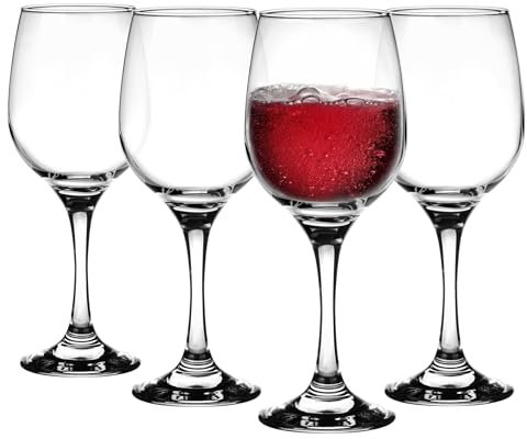 Glasmark KROSNO 1992 Weingläser Set Gläser 4 Stück 300 ml Weißweingläser Rotweingläser Wein Glas Dessert Coctail Wassergläser Spülmaschinenfest, Durchsichtig