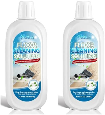 Detergente Lavapavimenti, 2 confezioni Soluzione per la Pulizia dei Pavimenti per Pulizia Profonda in Bagno, Cucina, Compatibile con tutti i robot aspirapolvere con Detergente Pavimenti a Umido/Secco