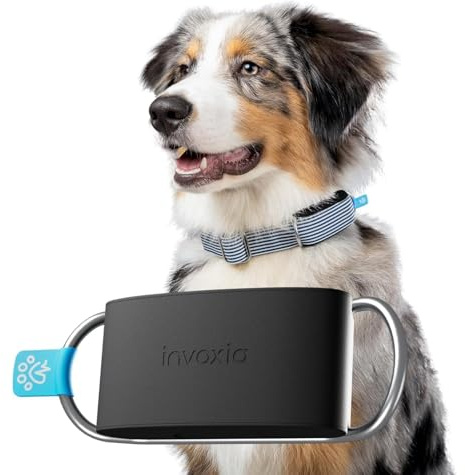 Invoxia Minitailz - Rastreador de Salud y GPS n.° 1 para Perros - Alertas antiescape, escaneo respiratorio, ubicación en Tiempo Real, Recargable por USB, Zona Virtual y Cerca