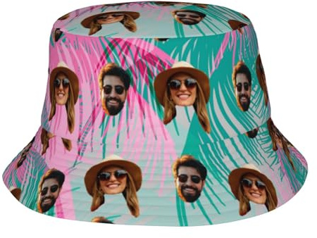 ROHBVMN Casquette Personnalisable Bob personnalisée Chapeau de Pêcheur personnalisé – Casquettes Votre Propre Casquette, Chapeau de Soleil en Coton Anti-UV personnalisée en Gros pour Hommes & Femmes