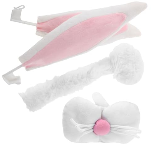 Ciieeo Decorazioni Auto Pasquali con Orecchie E Naso di Coniglio Riutilizzabili Kit di Peluche per Macchina Accessori Festivi Sicuri E Facili da Installare