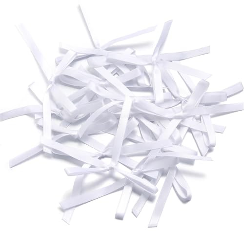 Mini rosett satin band brud bukett dekoration bröllop för sömnad (A White (30pcs))