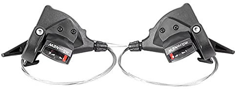 Bike Finger Gear Shifter, 3 X 8 Gang Schaltung, Fahrradschalthebel Mit Bremsseil, 3 Gang Bike Finger Gear Shifter Set für Fahrräder Rennrad MTB (3 x 8 Speed)