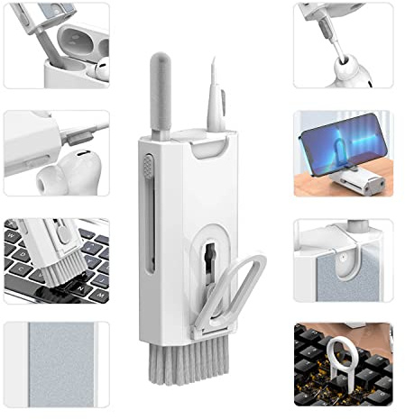 Kit de nettoyage pour ordinateur portable 8 en 1 Kit de nettoyage pour clavier souris et casque Kit de nettoyage multifonction pour téléphone et appareil photo