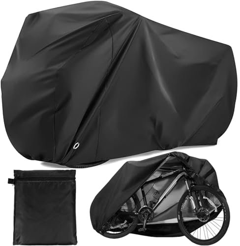 Housse de vélo pour 2 Vélos, Housse de Protection Exterieur Imperméable par Polyester Protection UV Anti Pluie Neige Poussière pour Vélo de Route Moto Scooter VTT (200×110×70cm)