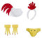 Cyborey Huhn Kostüm Erwachsene Weißer Hahn Kostüm Flauschiger Schwanz Haarband Pfote und Maske Halloween Tierkostüm Zubehör