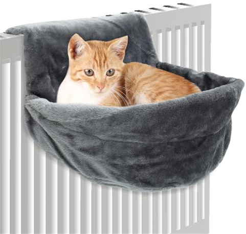 LuxeOne Letto sospeso per gatti, riscaldatore, lettino per radiatore per gatti, comodo lettino per gatti per riscaldamento, tessuti di peluche, amaca per gatti per riscaldamento, amaca per gatti