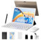 FLYCOAY Tablette 10 Pouces Android 14.0, Octa-Core 2.0GHz, 36Go+128Go ROM (TF 1TB) RAM, 5G WiFi, 8000mAh, Gris (Or)