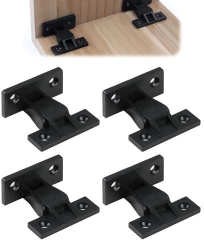 4 Pairs Keku AS Push Fittings, Keku Push in Plinth Fasteners Press Fit Panel Clips ABS Quick Hidden Furniture Bath Panel fixings Clips Board Connector for Cabinets Wardrobe Bed Table