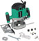 Hoteche Fresadora superior, 2100 W, 12 mm, 8000-23500 rev/min, profundidad de trabajo de 55 mm, placa base de aluminio, incluye accesorios