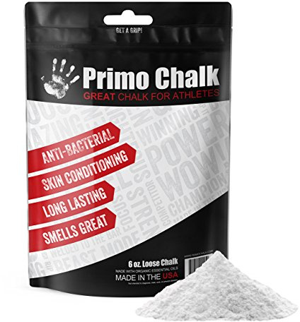 Primo Chalk 6oz. Resealable Bag: Loose Chalk for Weightlifting, Rock Climbing, & Gymnastics, Made in The USA, Chalk Ball Refill for Superior Grip