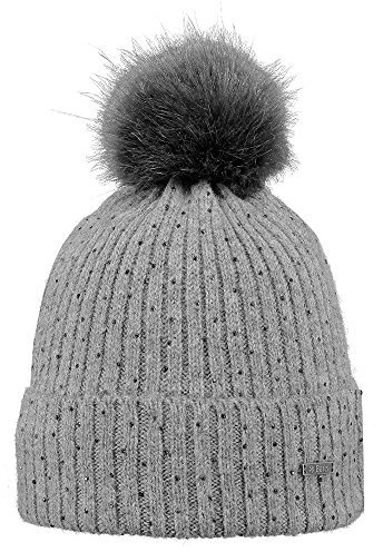 Barts Splendor Damen Mütze Zirkone Bommel, Grau, One Size