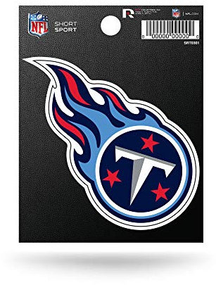 Rico Industries NFL Football Tennessee Titans kurzer Sport-Aufkleber, 9,5 x 12,9 cm, gestanztes Team-Logo, kurzer Sport-Aufkleber