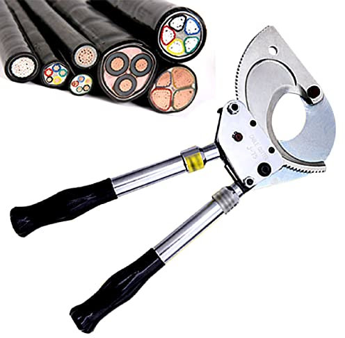 LXX Cortador de Cable de Trinquete, Cortador de Alambre de Carraca, Cizallas Cortaalambres Tijeras de Cable Manual para Cortar Cable de Cobre y Aluminio, 500mm²/3x120mm²