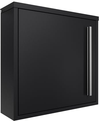 iLoveParcels Buzón moderno impermeable con cerradura, buzón seguro para exteriores en color negro, acero galvanizado para almacenamiento en pared, puerta o valla (35,5 x 10,5 x 34 cm)