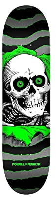 Powell Peralta Planche de skateboard en polypropylène One Off Argenté/vert 20,3 cm
