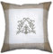 Autrefois 2 Housses de Coussin 40x40 cm Coussin Lin brodé Style Charme et Rustique Coussin pour canapé Chambre Jardin Monogramme