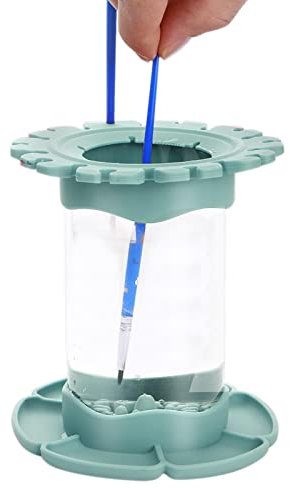 KLUFO Paint Brush Rinser - All-in-Ones Paint Brush Cleaner Tool,Art, Studio, Classroom Brushes Holder & Silicone Cleaning System For Acrylic, Watercolor, Water-based Paints