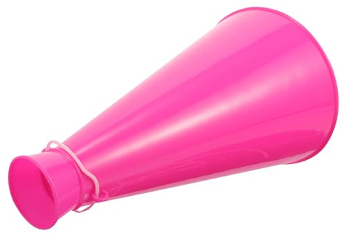 BESPORTBLE Rosy Plastic Megaphone, Cheer Megaphone Boost School Spirit Diy Cheerleading Megaphone Hearing Horn For Supersbowl Sports Events Parties Match Game Outdoor Activities