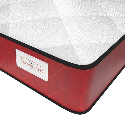 Twinklesleep Kids' Memory Foam Mattress, King Size, 20 cm Thick, Red