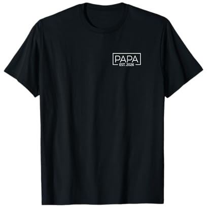 Papa 2026 Logo Expectant Papa 2026 Papa est 2026 T-Shirt