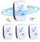 Repelente Ultrasónico de Plagas, 4 Pack Electrónico Repelente Mosquitos, Repelente Control de Plagas para Interiores, Anti Mosquitos, Moscas, Ratones, Cucarachas, Arañas, Roedore