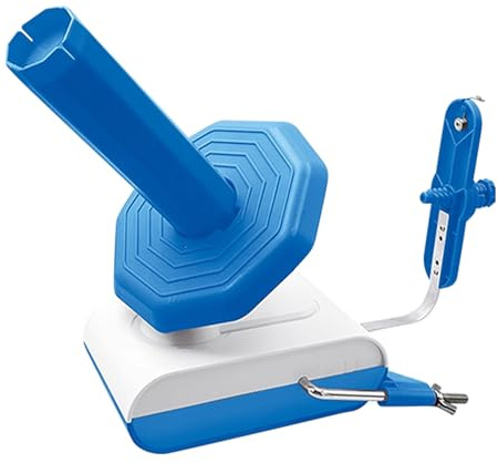 LetCartMaker Avvolgitore Elettrico 300 G motorizzato per Maglieria e Uncinetto, Dispenser Automatico Yarn per Lana, Fai da Te, Regalo per Gli Appassionati di Artigianato, Blu