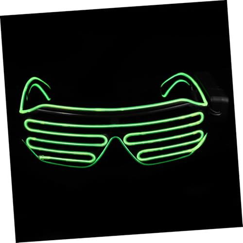 Ipetboom Occhiali LED Luminosi da Festa in Pvc Componenti Elettronici, Accessori per Discoteche e Foto, Design alla Moda Verde per Adulti e Ragazzi