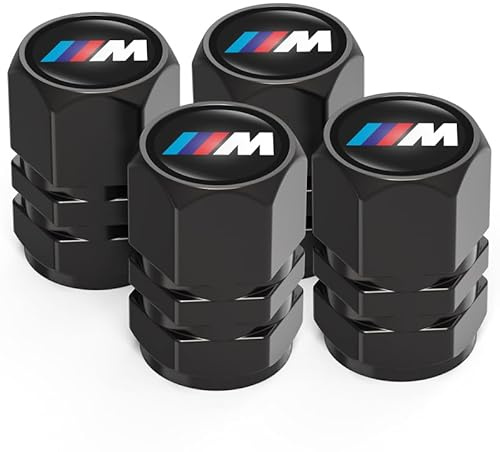 Reifen Ventilkappen für BMW M M2 M4 M5 M6 M8 X1 X2 X3 X5 X6 M135i M240i Z4 328i X7,Ventilkappen mit Dichtung für stabilen Reifendruck, Autoventil Kappe, 4 Stück