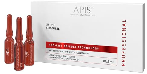 APIS Pro-Lift Spicule Technology Ampollas Lifting 10x3 ml – Con DMAE, péptido de conotoxina biomimético, Bio-Placenta, péptido de cobre y ácido hialurónico – Alisado, reafirmación