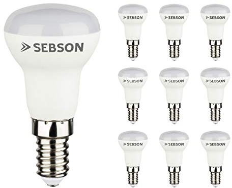 SEBSON LED Lampa E14 R39 3W 200lm warmvit 3000K Ra97 - Ersätter 20W Halogen - LED Ljuskälla 230V - Reflektorlampa flimmerfri - Set av 10