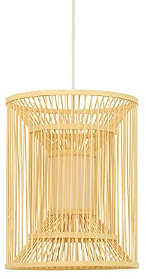 Pendentif en Bambou créatif Pendentif tissé à la Main Bamboo Naturel Pendentif intérieur Pendentif intérieur Abat-Jour de Bambou for café Maison Tea Maison Économie d'énergie Lampadaire