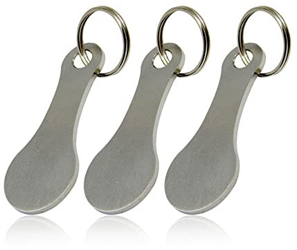 3 pièces Chariot à provisions Amovible Chariot Porte-clés jetons de Chariot en métal pour Tous Les Caddies