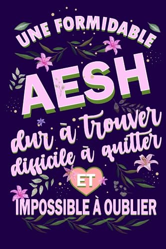 Une Formidable AESH: Carnet de Notes Personnalisé Pour Une Super AESH Idée Cadeau Fin d'Année Anniversaire Noël