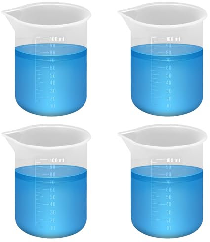 4pcs Laundry Measuring Cup, 100ml Silicone Liquid Measuring Cups Reusable Laundry Detergent Measuring Dispenser Cup for Liquid Detergent Home Dormitory, No More Mess or Leaks