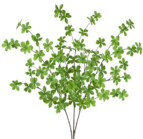 Arborus 3 ramas artificiales de 100 cm para jarrón Enkianthus, ramas largas, artificiales, troncos, ramas y ramas, decoración verde, para jarrón de suelo, jarrón