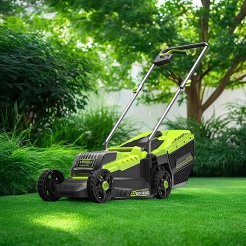 Cortacésped eléctrico inalámbrico, sin escobillas, hasta 1/2 acre, con ajuste de altura de 3 posiciones, baterías y cargador incluidos