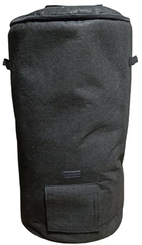 Kompostpapperspåsar 32 x 18 tum 33 gallon återanvändbar kompostlåda utomhus med dragkedja lock och handtag icke-vävt tyg komposterväskor för trädgård gård sopburkar, svart