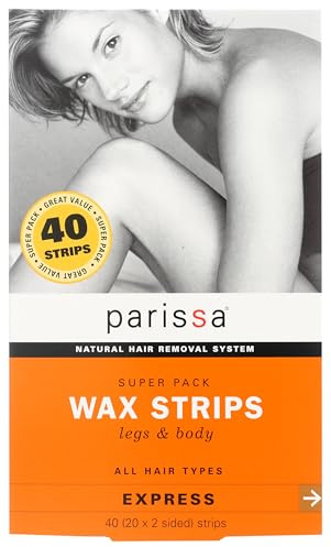 Parissa Wax Strips Super Pack Hair Removal Waxing Kit for Women Men, 40 Count
