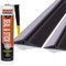 STEIGNER Garagentor Dichtung inkl. Montagekleber Bodenabdichtung aus EPDM, 5m, 14mm x 78mm, SGD01