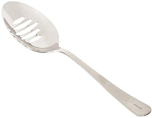 Mercer Culinary 18-8 rostfritt stål pläteringssked med slitsad skål, 23 cm, silver